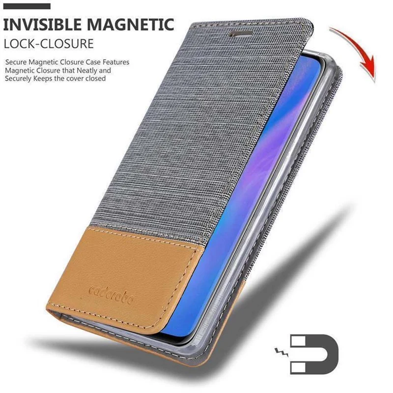Cadorabo Hülle kompatibel mit Huawei P30 PRO Schutzhülle mit Magnetverschluss, Standfunktion und Kartenfach
