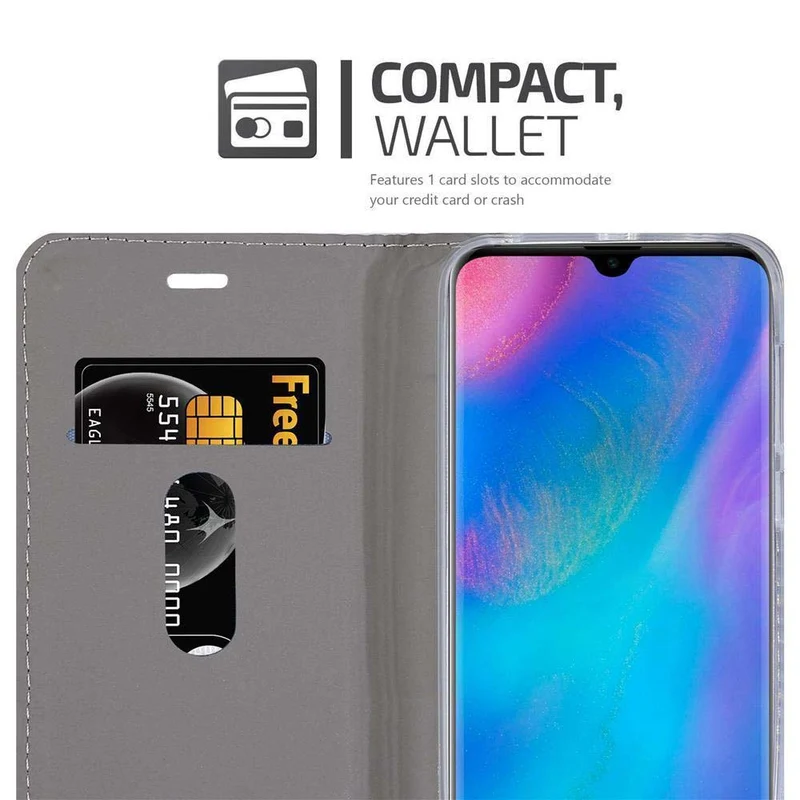 Cadorabo Hülle kompatibel mit Huawei P30 PRO Schutzhülle mit Magnetverschluss, Standfunktion und Kartenfach