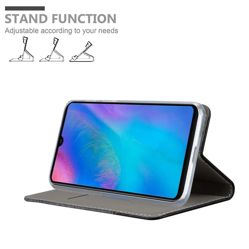 Cadorabo Hülle kompatibel mit Huawei P30 Schutzhülle mit Magnetverschluss, Standfunktion und Kartenfach