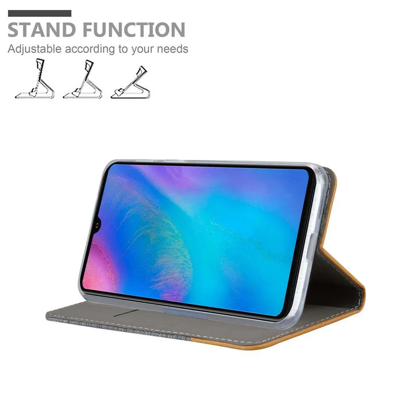 Cadorabo Hülle kompatibel mit Huawei P30 Schutzhülle mit Magnetverschluss, Standfunktion und Kartenfach