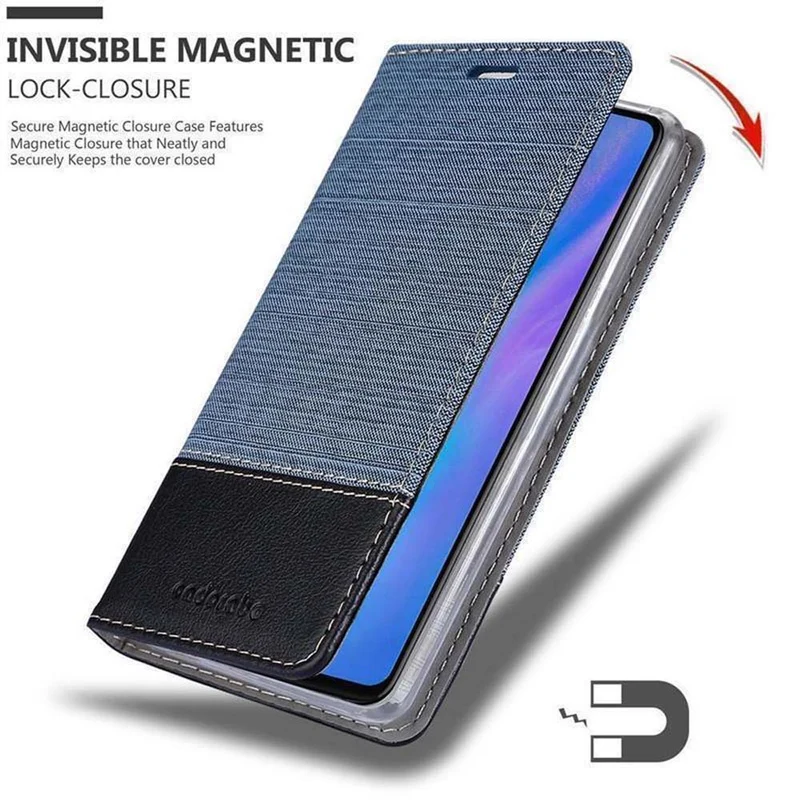 Cadorabo Hülle kompatibel mit Huawei P30 Schutzhülle mit Magnetverschluss, Standfunktion und Kartenfach
