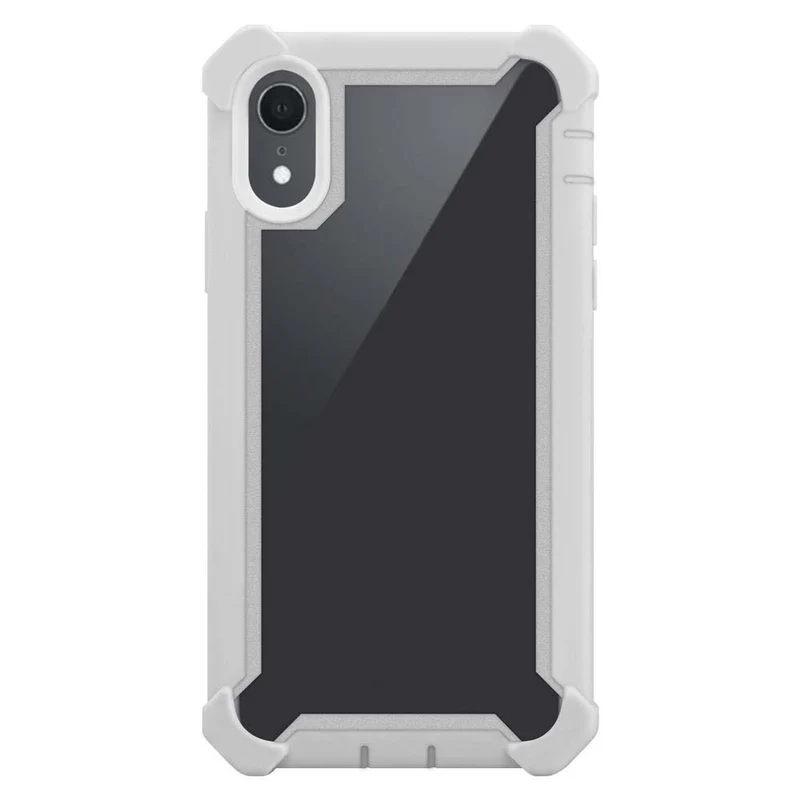 Cadorabo Hülle kompatibel mit Apple iPhone XR 2-in-1 Schutzhülle mit TPU Silikon-Rand und Acryl-Glas-Rücken