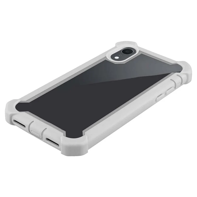 Cadorabo Hülle kompatibel mit Apple iPhone XR 2-in-1 Schutzhülle mit TPU Silikon-Rand und Acryl-Glas-Rücken