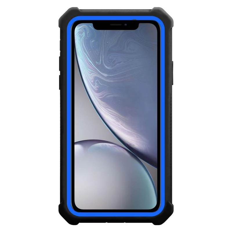Cadorabo Hülle kompatibel mit Apple iPhone XR 2-in-1 Schutzhülle mit TPU Silikon-Rand und Acryl-Glas-Rücken