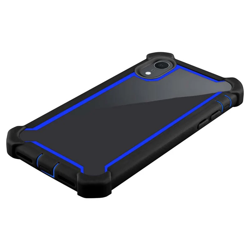 Cadorabo Hülle kompatibel mit Apple iPhone XR 2-in-1 Schutzhülle mit TPU Silikon-Rand und Acryl-Glas-Rücken