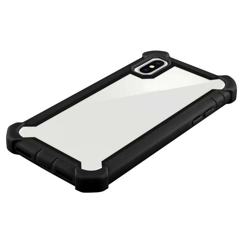 Cadorabo Hülle kompatibel mit Apple iPhone XS MAX 2-in-1 Schutzhülle mit TPU Silikon-Rand und Acryl-Glas-Rücken