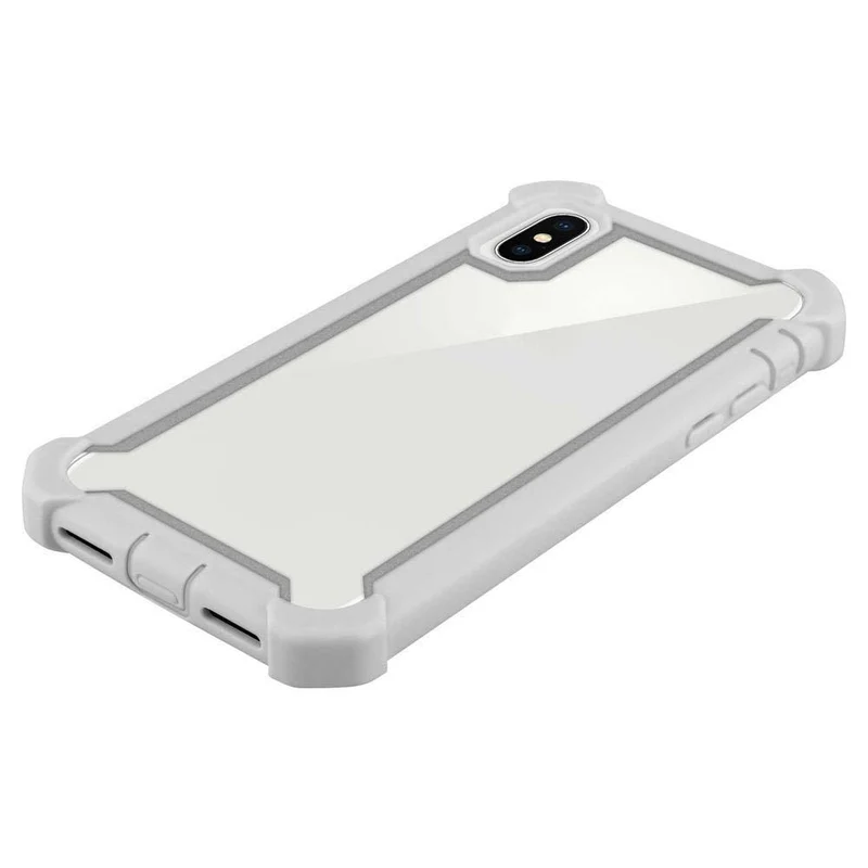 Cadorabo Hülle kompatibel mit Apple iPhone XS MAX 2-in-1 Schutzhülle mit TPU Silikon-Rand und Acryl-Glas-Rücken