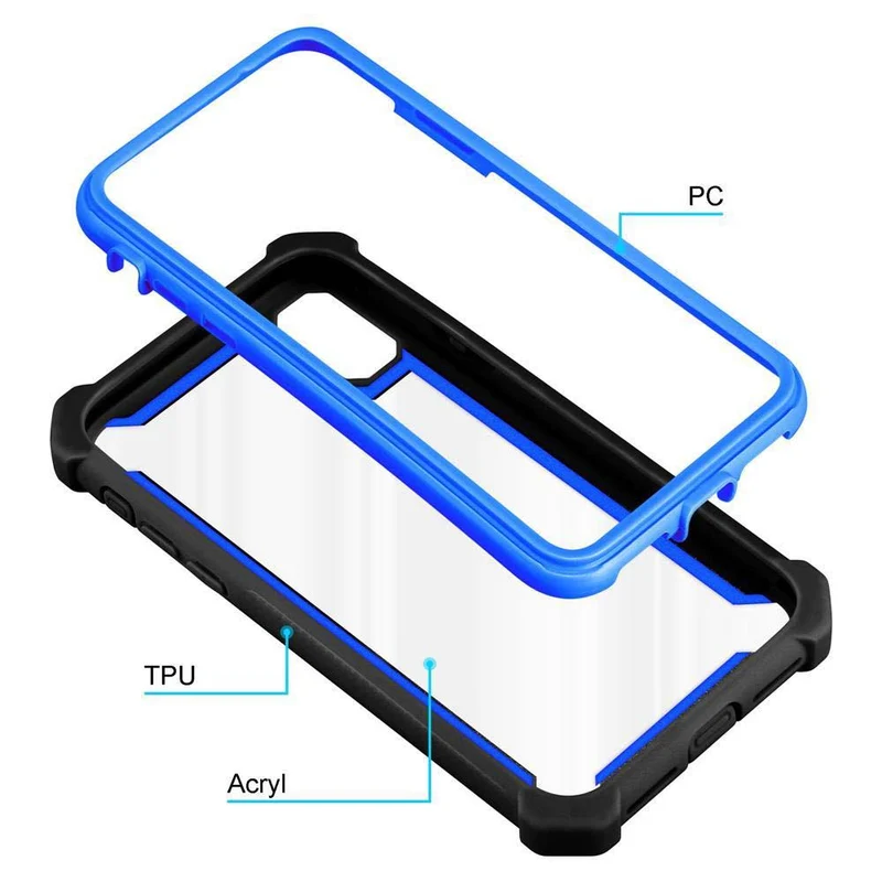 Cadorabo Hülle kompatibel mit Apple iPhone XS MAX 2-in-1 Schutzhülle mit TPU Silikon-Rand und Acryl-Glas-Rücken