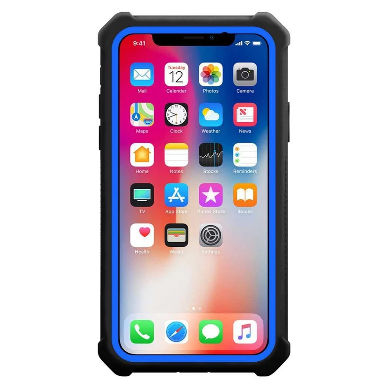 Cadorabo Hülle kompatibel mit Apple iPhone XS MAX 2-in-1 Schutzhülle mit TPU Silikon-Rand und Acryl-Glas-Rücken