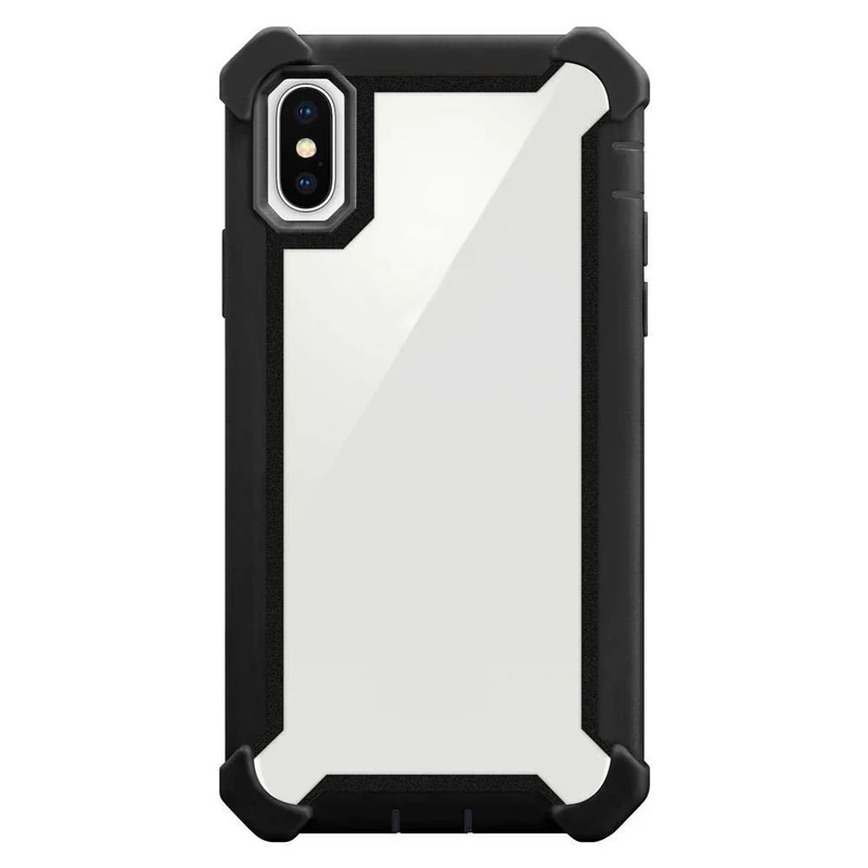 Cadorabo Hülle kompatibel mit Apple iPhone X / XS 2-in-1 Schutzhülle mit TPU Silikon-Rand und Acryl-Glas-Rücken