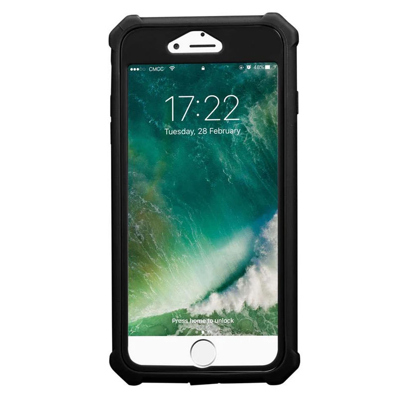 Cadorabo Hülle kompatibel mit Apple iPhone 7 PLUS / 7S PLUS / 8 PLUS 2-in-1 Schutzhülle mit TPU Silikon-Rand und Acryl-Glas-Rücken