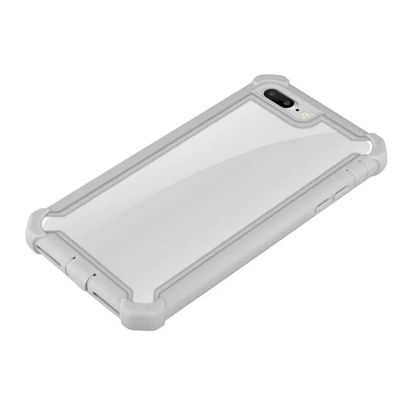 Cadorabo Hülle kompatibel mit Apple iPhone 7 PLUS / 7S PLUS / 8 PLUS 2-in-1 Schutzhülle mit TPU Silikon-Rand und Acryl-Glas-Rücken