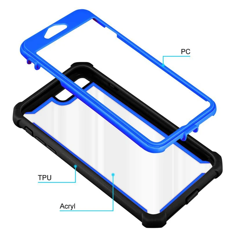 Cadorabo Hülle kompatibel mit Apple iPhone 7 PLUS / 7S PLUS / 8 PLUS 2-in-1 Schutzhülle mit TPU Silikon-Rand und Acryl-Glas-Rücken