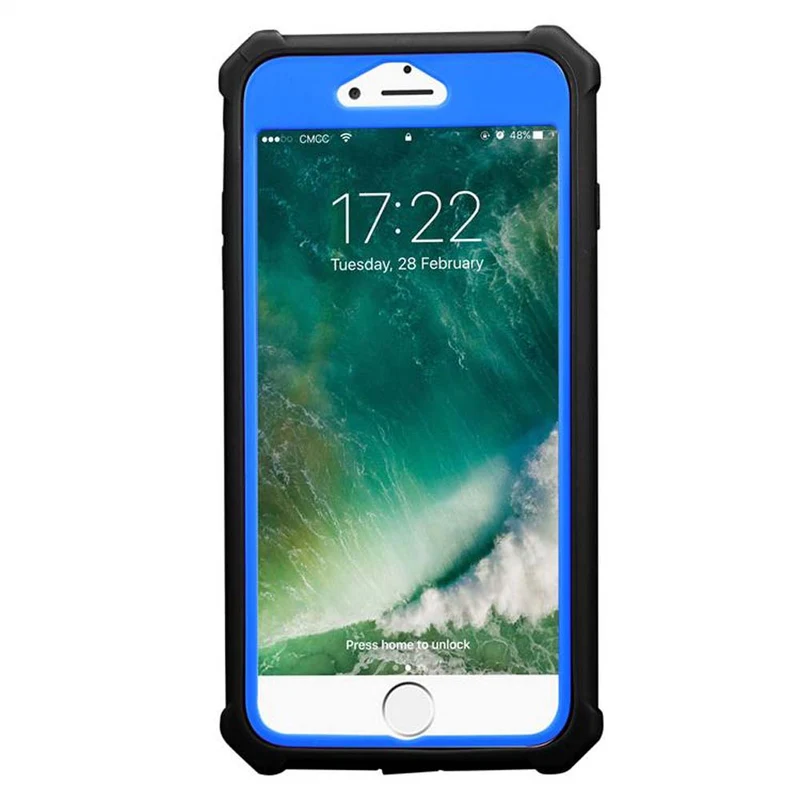 Cadorabo Hülle kompatibel mit Apple iPhone 7 PLUS / 7S PLUS / 8 PLUS 2-in-1 Schutzhülle mit TPU Silikon-Rand und Acryl-Glas-Rücken