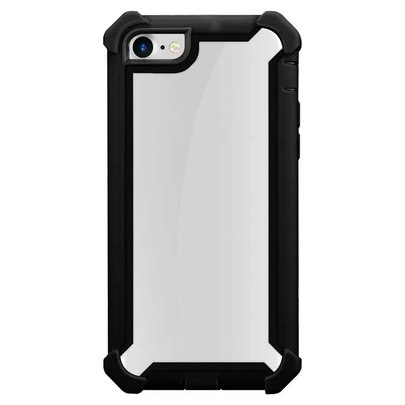 Cadorabo Hülle kompatibel mit Apple iPhone 7 / 7S / 8 / SE 2020 2-in-1 Schutzhülle mit TPU Silikon-Rand und Acryl-Glas-Rücken