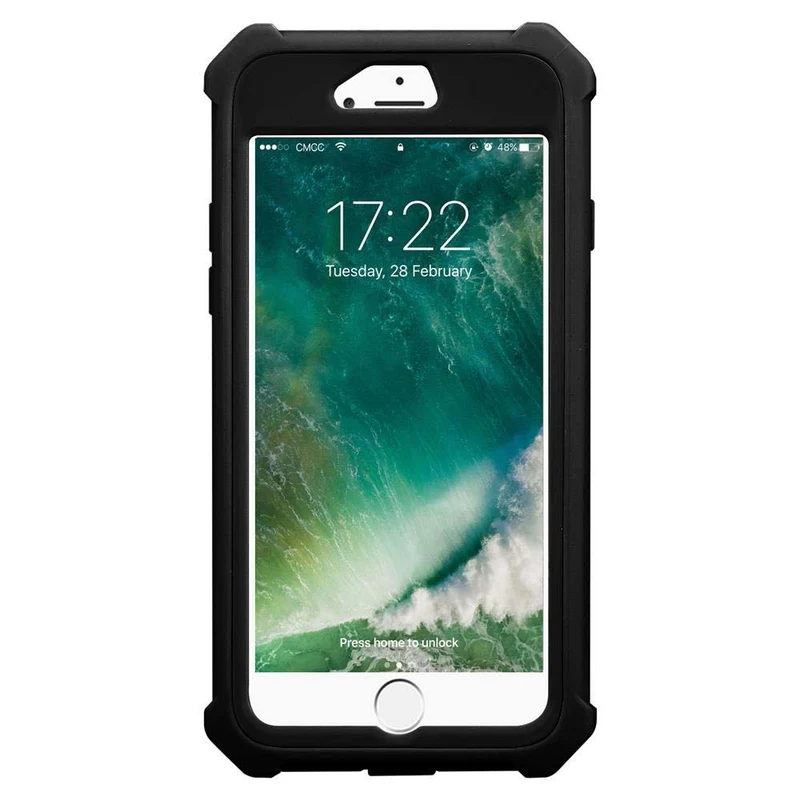 Cadorabo Hülle kompatibel mit Apple iPhone 7 / 7S / 8 / SE 2020 2-in-1 Schutzhülle mit TPU Silikon-Rand und Acryl-Glas-Rücken