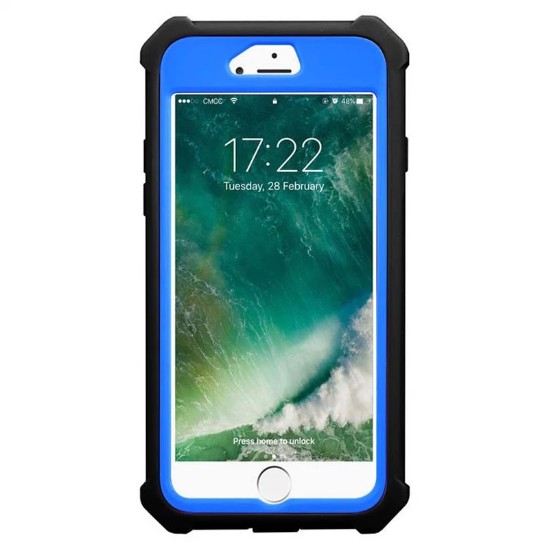 Cadorabo Hülle kompatibel mit Apple iPhone 7 / 7S / 8 / SE 2020 2-in-1 Schutzhülle mit TPU Silikon-Rand und Acryl-Glas-Rücken