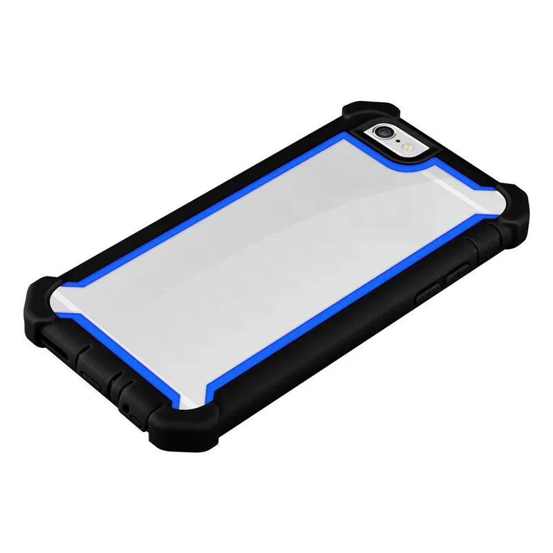 Cadorabo Hülle kompatibel mit Apple iPhone 6 PLUS / 6S PLUS 2-in-1 Schutzhülle mit TPU Silikon-Rand und Acryl-Glas-Rücken