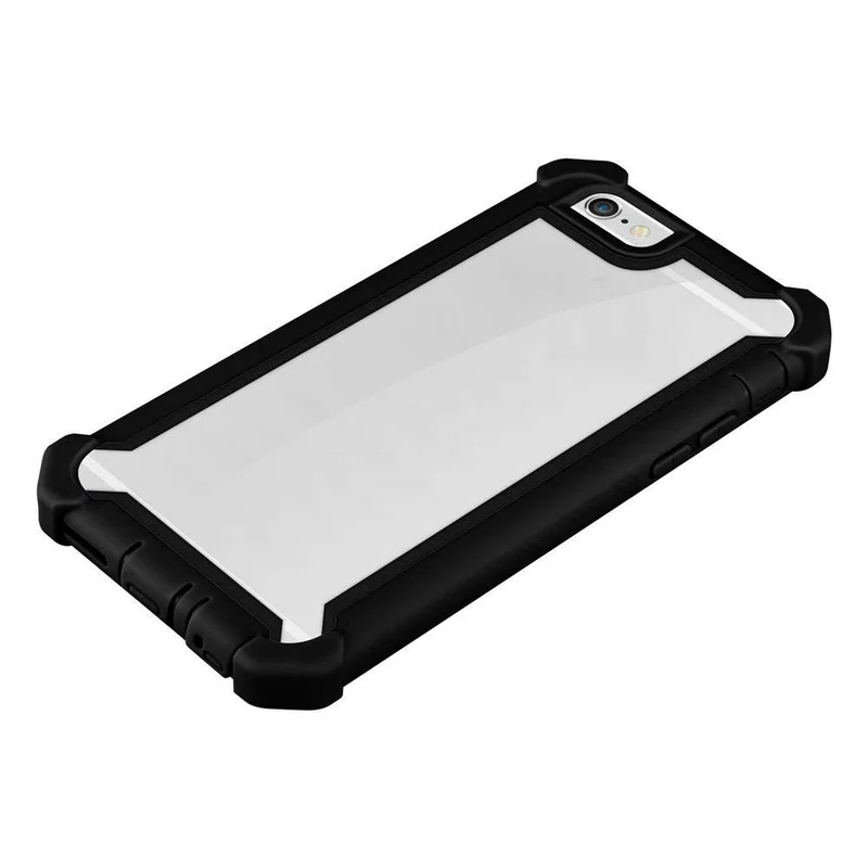 Cadorabo Hülle kompatibel mit Apple iPhone 6 / 6S 2-in-1 Schutzhülle mit TPU Silikon-Rand und Acryl-Glas-Rücken