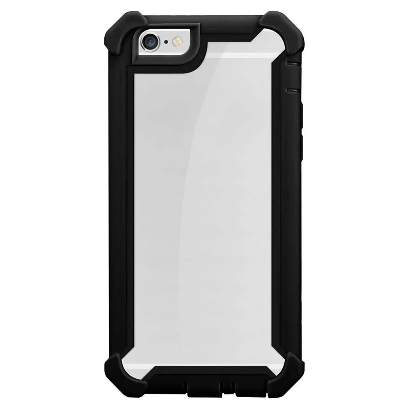Cadorabo Hülle kompatibel mit Apple iPhone 6 / 6S 2-in-1 Schutzhülle mit TPU Silikon-Rand und Acryl-Glas-Rücken