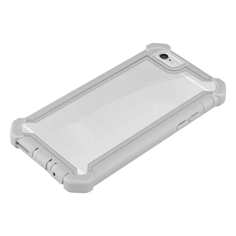 Cadorabo Hülle kompatibel mit Apple iPhone 6 / 6S 2-in-1 Schutzhülle mit TPU Silikon-Rand und Acryl-Glas-Rücken