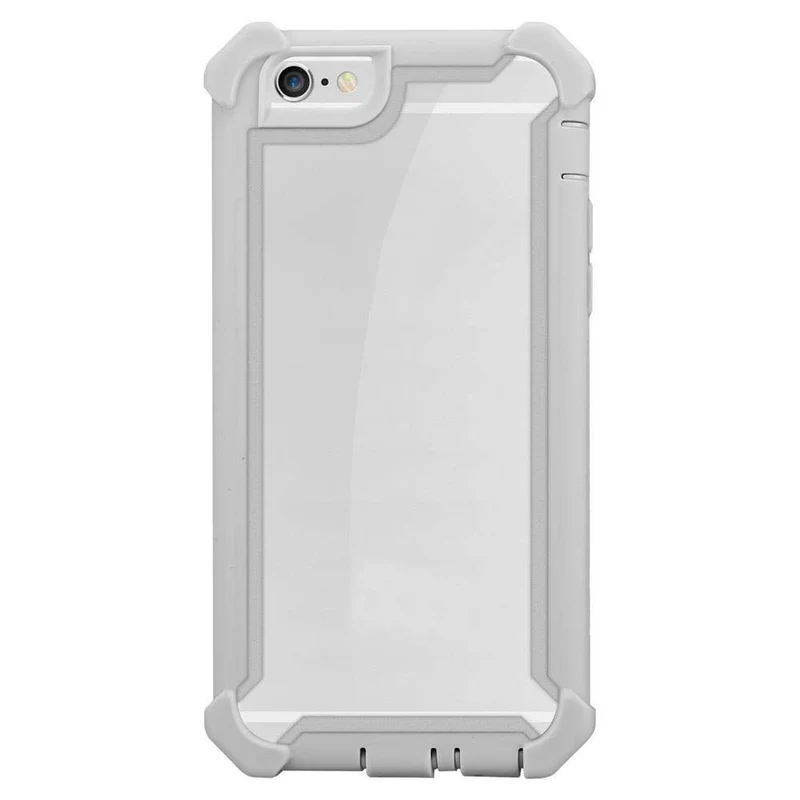 Cadorabo Hülle kompatibel mit Apple iPhone 6 / 6S 2-in-1 Schutzhülle mit TPU Silikon-Rand und Acryl-Glas-Rücken