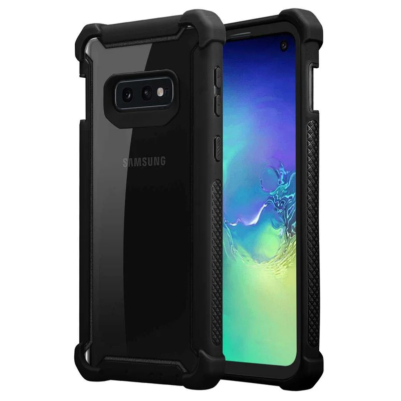 Cadorabo Hülle kompatibel mit Samsung Galaxy S10e 2-in-1 Schutzhülle mit TPU Silikon-Rand und Acryl-Glas-Rücken