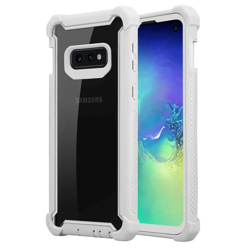 Cadorabo Hülle kompatibel mit Samsung Galaxy S10e 2-in-1 Schutzhülle mit TPU Silikon-Rand und Acryl-Glas-Rücken