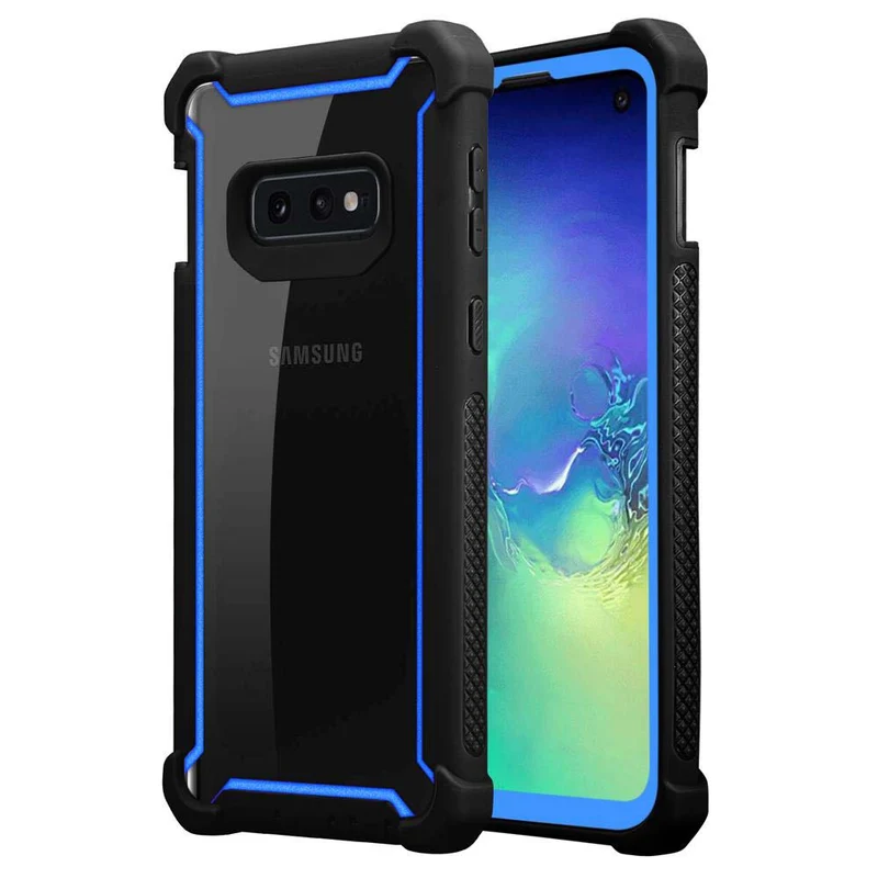 Cadorabo Hülle kompatibel mit Samsung Galaxy S10e 2-in-1 Schutzhülle mit TPU Silikon-Rand und Acryl-Glas-Rücken