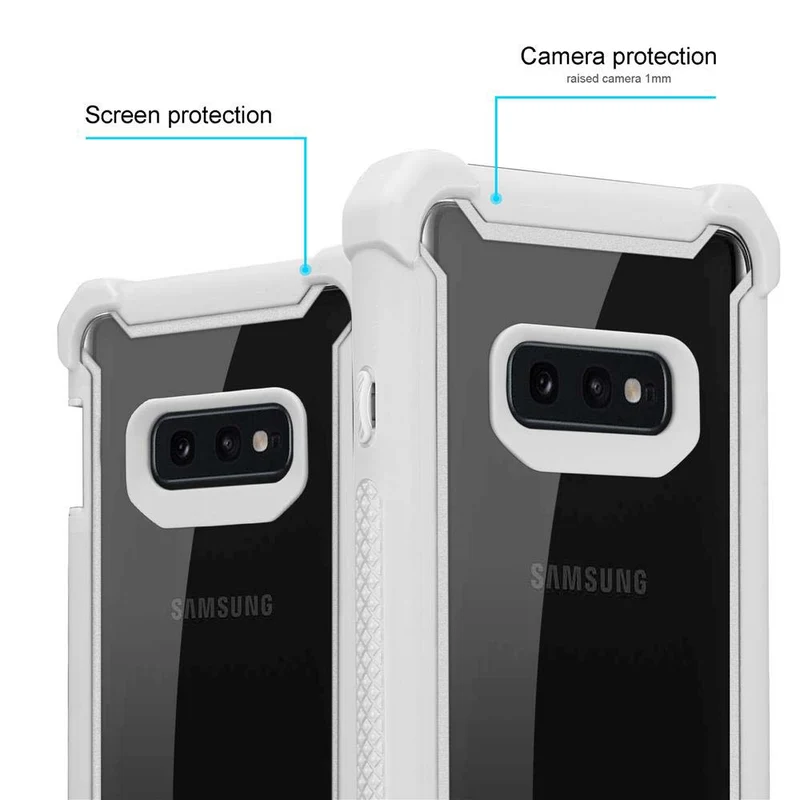 Cadorabo Hülle kompatibel mit Samsung Galaxy S10e 2-in-1 Schutzhülle mit TPU Silikon-Rand und Acryl-Glas-Rücken