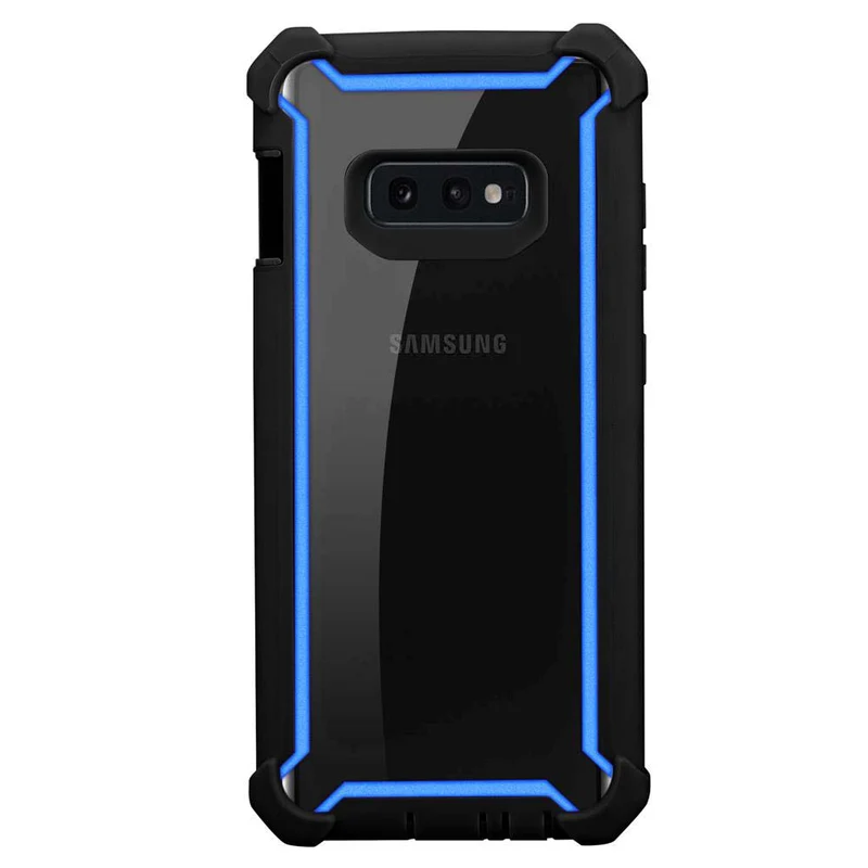 Cadorabo Hülle kompatibel mit Samsung Galaxy S10e 2-in-1 Schutzhülle mit TPU Silikon-Rand und Acryl-Glas-Rücken