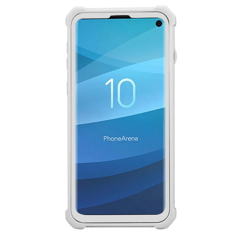 Cadorabo Hülle kompatibel mit Samsung Galaxy S10 PLUS 2-in-1 Schutzhülle mit TPU Silikon-Rand und Acryl-Glas-Rücken