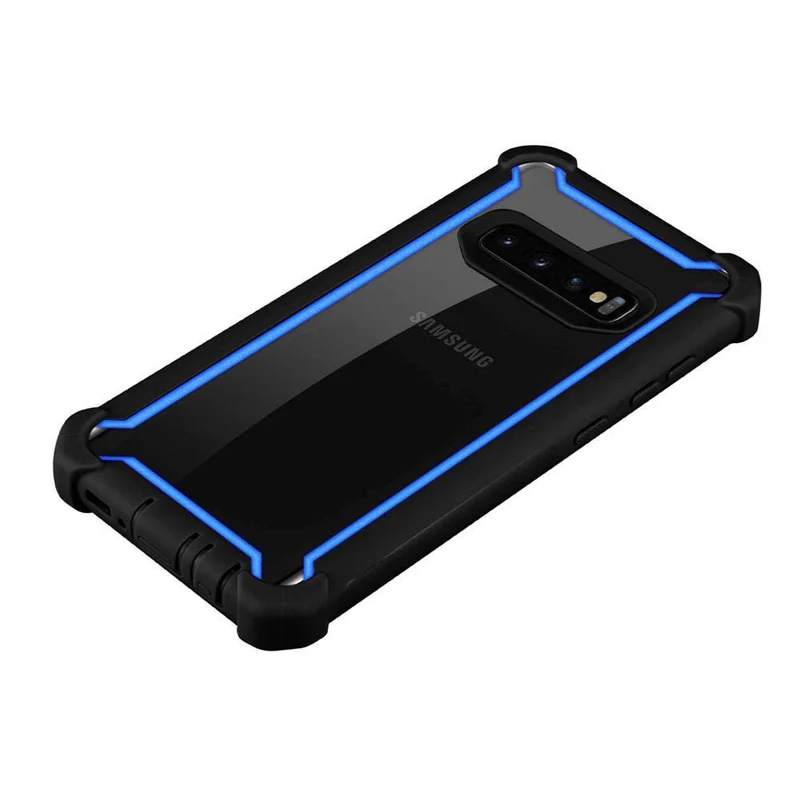 Cadorabo Hülle kompatibel mit Samsung Galaxy S10 PLUS 2-in-1 Schutzhülle mit TPU Silikon-Rand und Acryl-Glas-Rücken