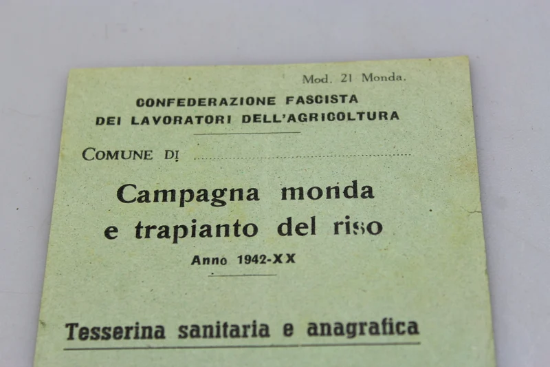 Gesundheitskarte einer „Mondina“ von 1942
