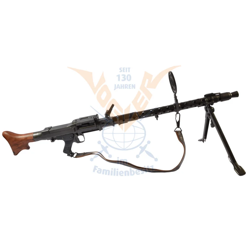 MG 34 Maschinengewehr, DEKO, Deutschland 1934, 2. WK, mit Gurt und Visier, Holzschaft, Metall, DENIX Nr. 9317