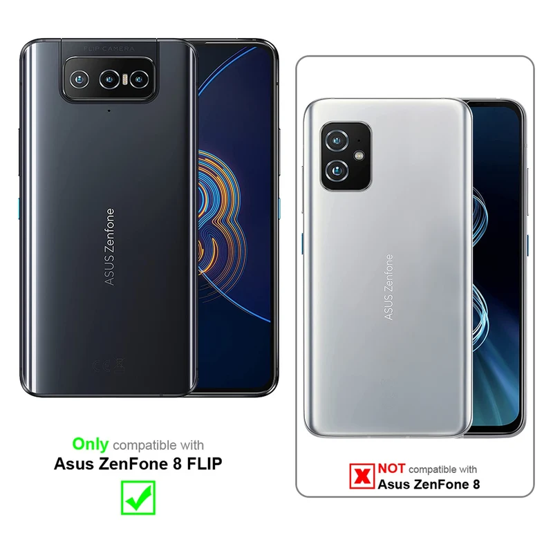 Cadorabo Panzer Folie kompatibel mit Asus ZenFone 8 FLIP - Schutzfolie Gehärtetes (Tempered) Display-Schutzglas in 9H Härte mit 3D Touch Kompatibilität