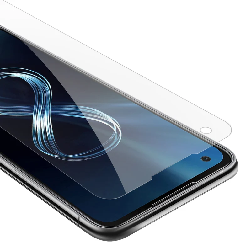 Cadorabo Panzer Folie kompatibel mit Asus ZenFone 8 - Schutzfolie Gehärtetes (Tempered) Display-Schutzglas in 9H Härte mit 3D Touch Kompatibilität