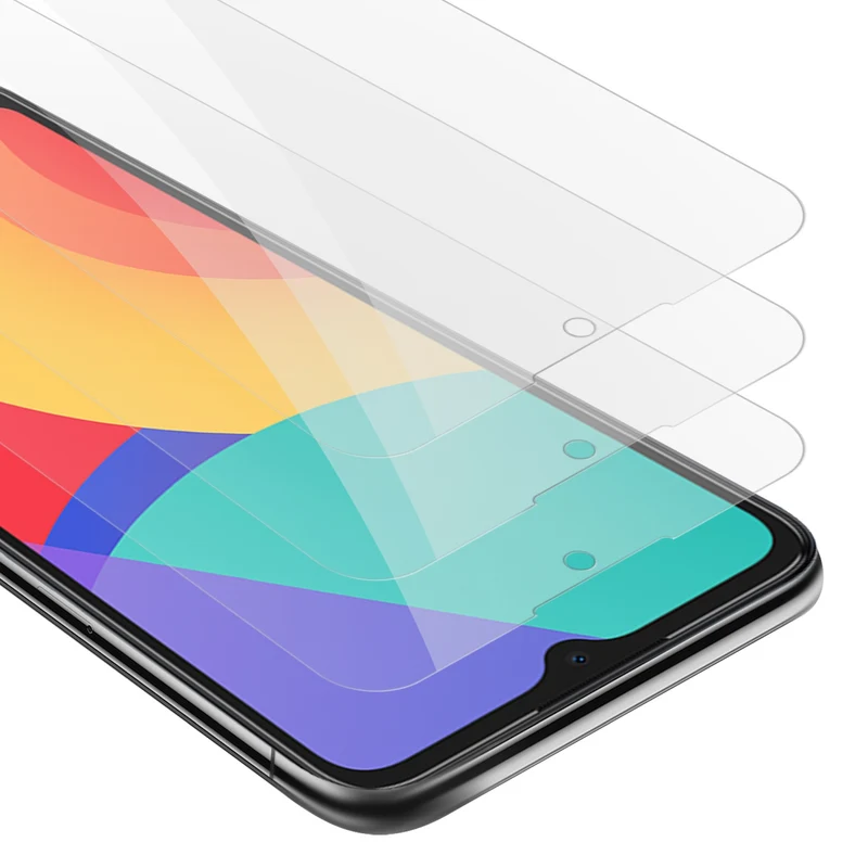 Cadorabo 3x Panzer Folie kompatibel mit Alcatel 1S 2021 / 3L 2021 - Schutzfolie 3er Pack Gehärtetes (Tempered) Display-Schutzglas in 9H Härte mit 3D Touch Kompatibilität