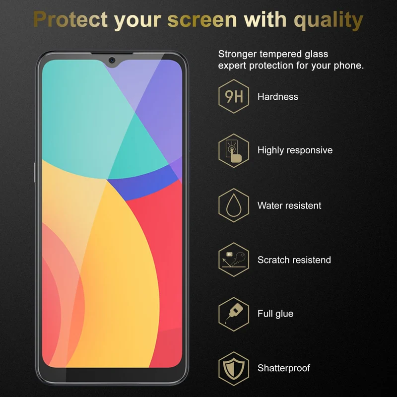 Cadorabo Panzer Folie kompatibel mit Alcatel 1S 2021 / 3L 2021 - Schutzfolie Gehärtetes (Tempered) Display-Schutzglas in 9H Härte mit 3D Touch Kompatibilität