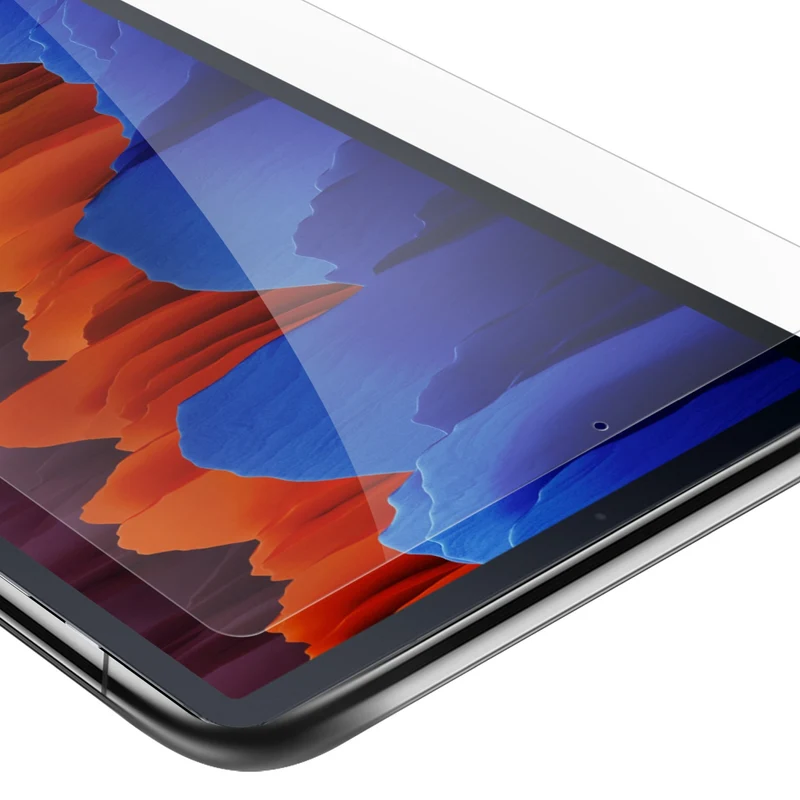 Cadorabo Panzer Folie kompatibel mit Samsung Galaxy Tab S7 FE / S7 PLUS (12.4 Zoll) Gehärtetes (Tempered) Display-Schutzglas in 9H Härte mit 3D Touch Kompatibilität