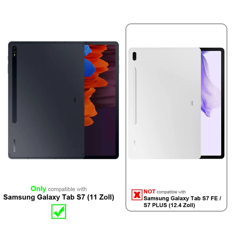 Cadorabo Panzer Folie kompatibel mit Samsung Galaxy Tab S7 (11 Zoll) Gehärtetes (Tempered) Display-Schutzglas in 9H Härte mit 3D Touch Kompatibilität