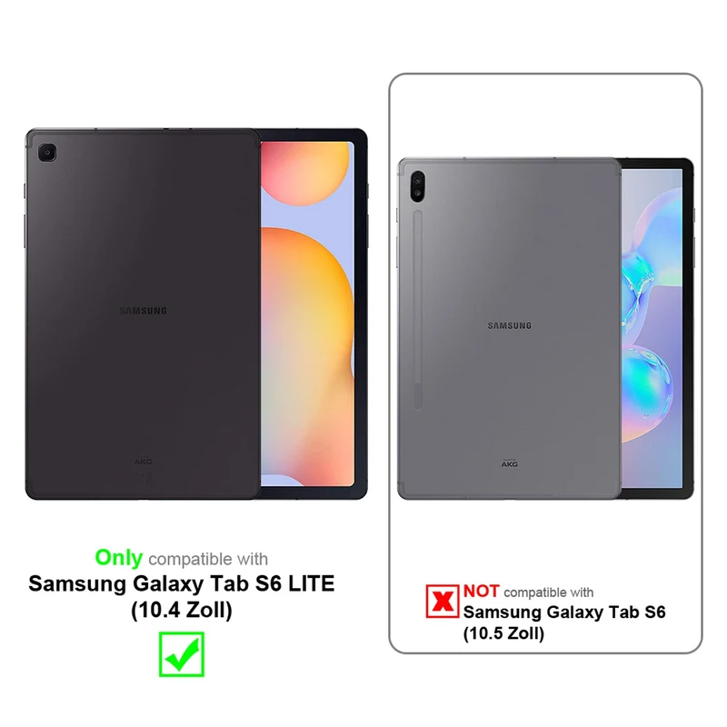 Cadorabo 3x Panzer Folie kompatibel mit Samsung Galaxy Tab S6 LITE (10.4 Zoll) 3er Pack Gehärtetes (Tempered) Display-Schutzglas in 9H Härte mit 3D Touch Kompatibilität