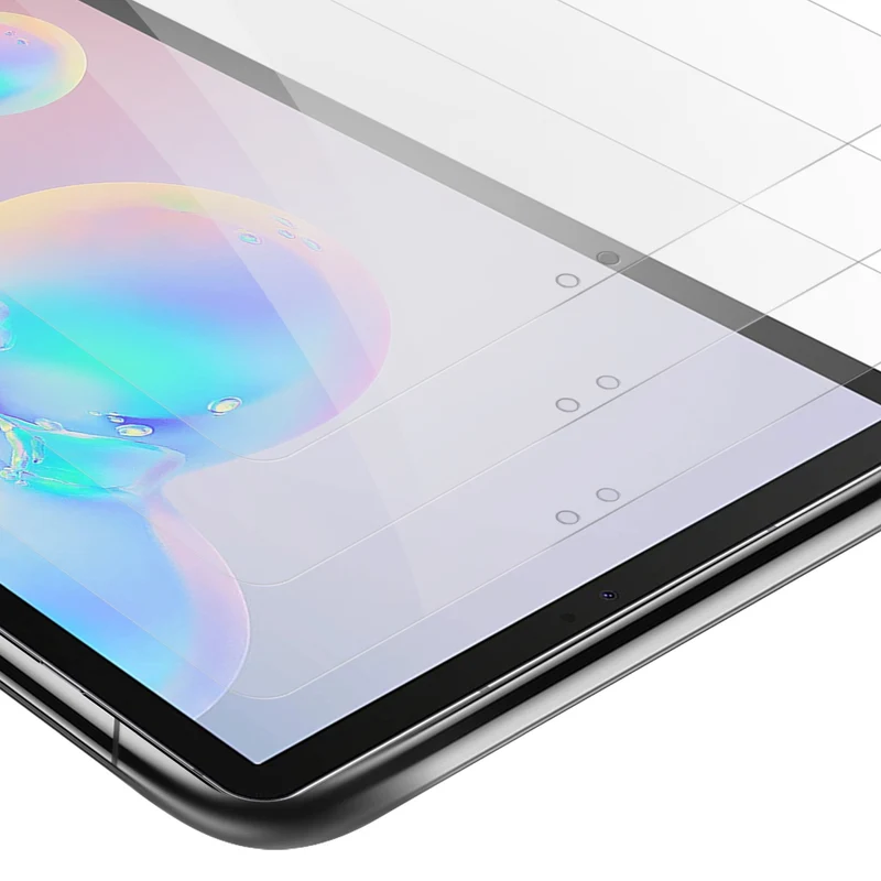 Cadorabo 3x Panzer Folie kompatibel mit Samsung Galaxy Tab S6 (10.5 Zoll) 3er Pack Gehärtetes (Tempered) Display-Schutzglas in 9H Härte mit 3D Touch Kompatibilität