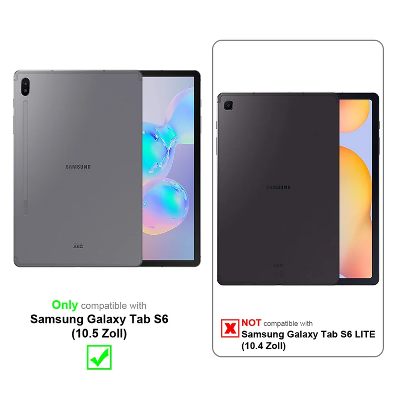 Cadorabo 3x Panzer Folie kompatibel mit Samsung Galaxy Tab S6 (10.5 Zoll) 3er Pack Gehärtetes (Tempered) Display-Schutzglas in 9H Härte mit 3D Touch Kompatibilität