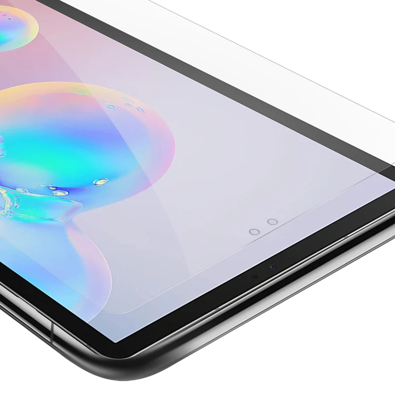 Cadorabo Panzer Folie kompatibel mit Samsung Galaxy Tab S6 (10.5 Zoll) Gehärtetes (Tempered) Display-Schutzglas in 9H Härte mit 3D Touch Kompatibilität