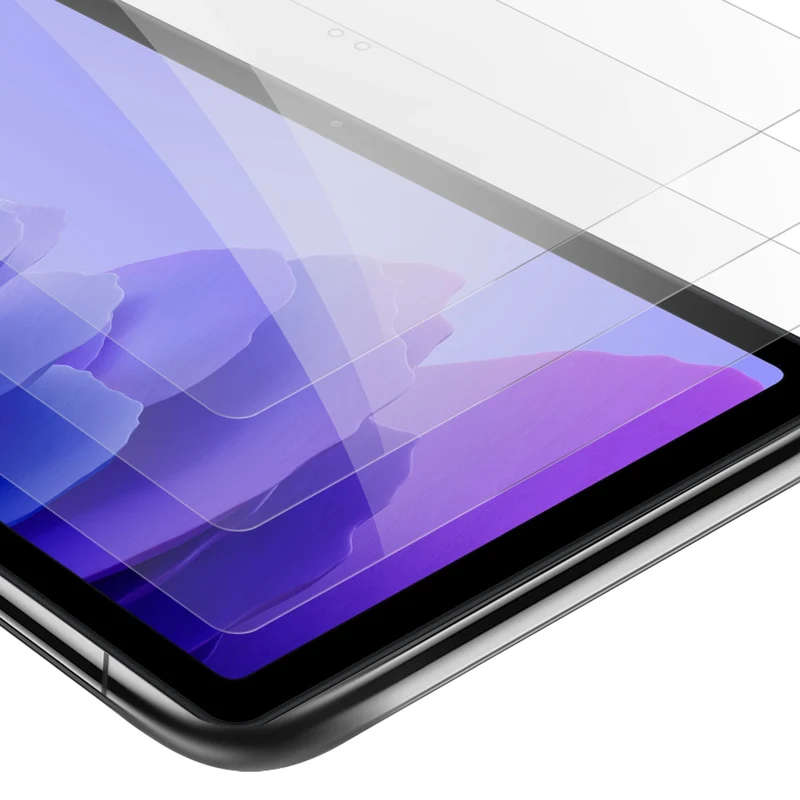 Cadorabo 3x Panzer Folie kompatibel mit Samsung Galaxy Tab A7 (10.4 Zoll) 3er Pack Gehärtetes (Tempered) Display-Schutzglas in 9H Härte mit 3D Touch Kompatibilität