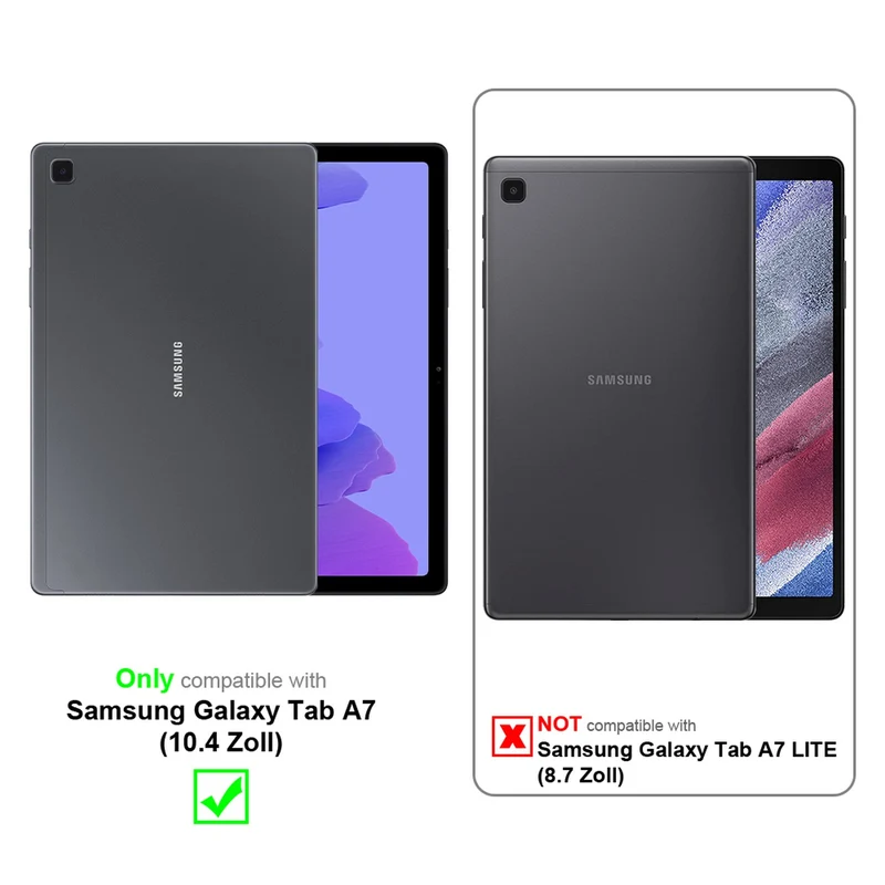 Cadorabo Panzer Folie kompatibel mit Samsung Galaxy Tab A7 (10.4 Zoll) Gehärtetes (Tempered) Display-Schutzglas in 9H Härte mit 3D Touch Kompatibilität
