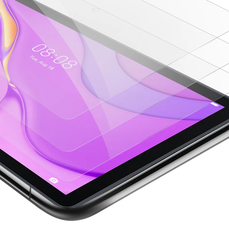 Cadorabo 3x Panzer Folie kompatibel mit Huawei MatePad T 10 (9.7 Zoll) / T 10s (10.1 Zoll) 3er Pack Gehärtetes (Tempered) Display-Schutzglas in 9H Härte mit 3D Touch Kompatibilität