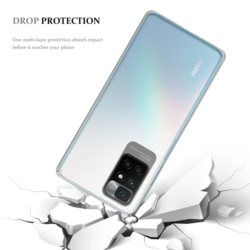 Cadorabo Hülle kompatibel mit Xiaomi RedMi 10 Schutzhülle aus flexiblem TPU Silikon