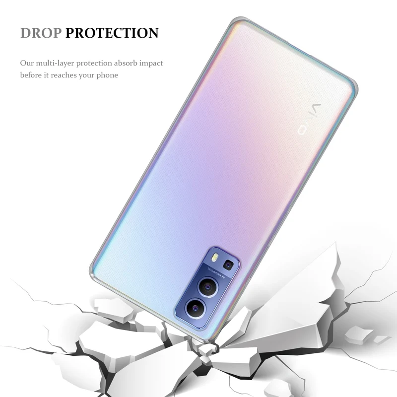 Cadorabo Hülle kompatibel mit Vivo Y52 5G / Y72 5G Schutzhülle aus flexiblem TPU Silikon